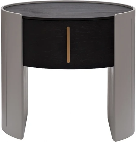 Тумбочка 1 ящик темный шпон 59*42*55см Garda Decor арт.77IP-30300