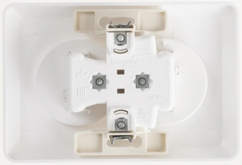 Розетка встраиваемая двойная без заземления со шторками (белый) Systeme Electric Etude PC16-106B