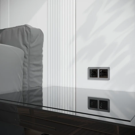 Накладка для розетки USB (черный акрил) Werkel W1179548 (a064050)