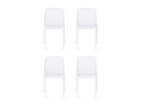 Комплект стульев Bottega 4 шт. ОГОГО Обстановочка! 966341 (Пластик/Белый)