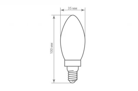 Лампочка светодиодная свеча белая колба E14 9 Вт 2700K теплое белое свечение Feron 25798