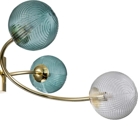 Потолочная люстра на штанге Indigo Selva V000296 (220V, шарики, молекулы)