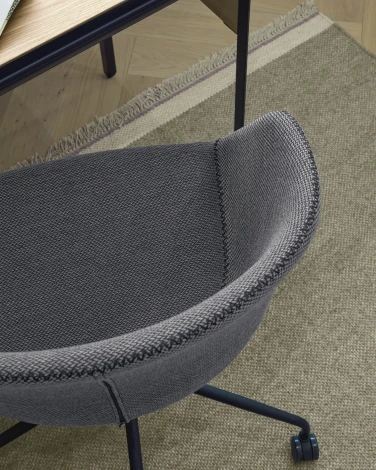 Обеденный стул La Forma (ex Julia Grup) Yvette (Серый/ Сталь,Пена,Металл,Пенополиуретан)