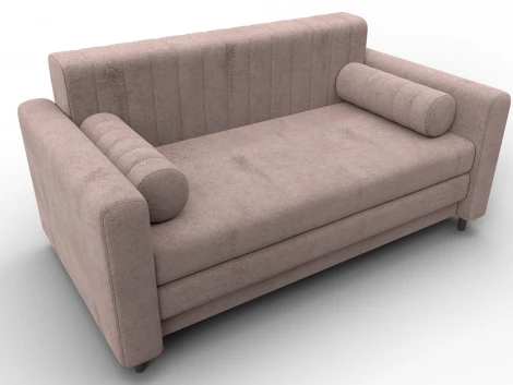 Диван прямой Лига-070 (ЛДСП,Брус,Фанера/Дерево/Велюр/Бежевый) Лига Диванов 129754