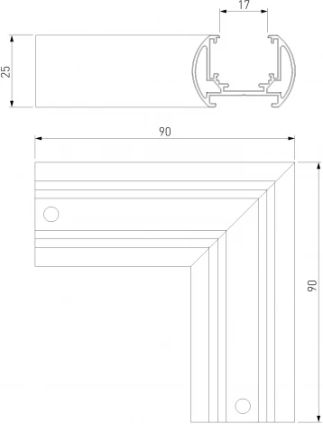 Коннектор угловой для шинопровода Round Elektrostandard Slim Magnetic 85135/00 накладной (черный)