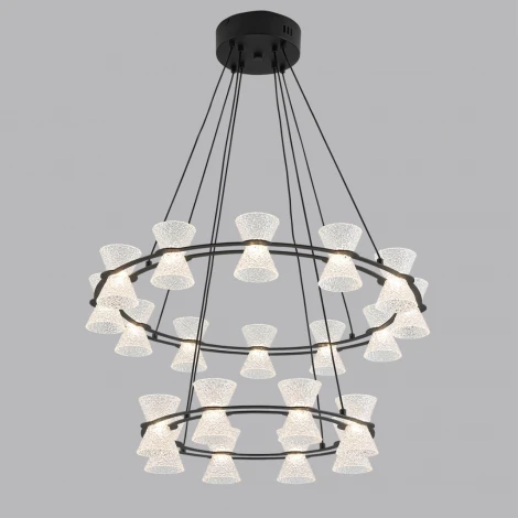 Люстра подвесная Lumion Vinora 8341/70L черный/прозрачный металл/акрил LED 70W 3000K 220V VINORA