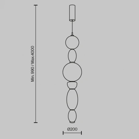 Подвесной светильник Maytoni Adore MOD297PL-L24BS3K (LED, 220V, на тросе, шарики)