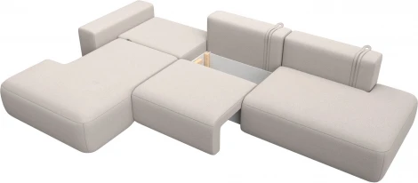 Диван угловой Лига-036 НПБ Модерн Лонг левый угол Лига Диванов (Замша) арт.127762L