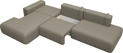 Диван угловой Лига-036 НПБ Модерн Лонг левый угол Лига Диванов (Экокожа) арт.127749L