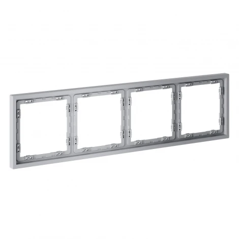 Рамка пластиковая на 4 поста (серый) Voltum S70 VLS100416