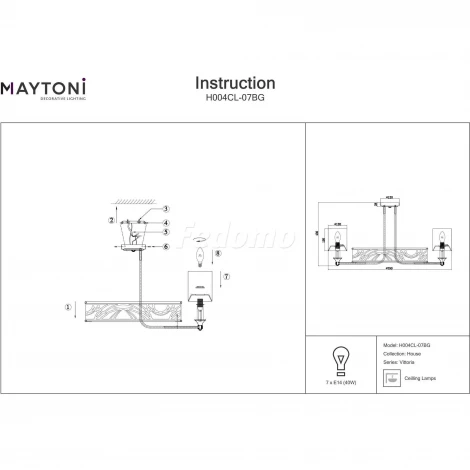 Потолочная люстра Maytoni Vittoria H004CL-07BG