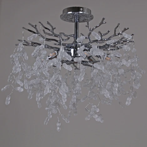 Потолочная люстра на штанге хрустальная Reluce 33029-0.4-460 CH (220V)