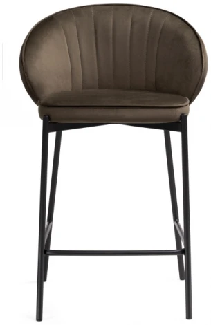 Полубарный стул Woodville Нейл шоколадный / черный 528462