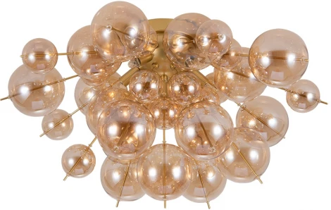 Потолочная люстра на штанге Arte Lamp Molecule A8313PL-5GO (220V, шарики, молекулы)