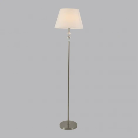 Торшер с выключателем Lumion Vermont 8274/1F никель/белый/серый, металл/керамика/ткань Е27 1*60W 220V