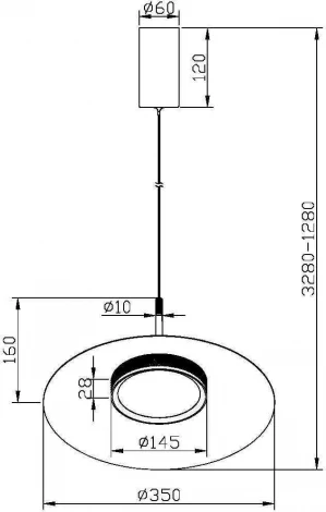 Подвесной светильник Maytoni El MOD041PL-L15B3K1 (LED, 220V, на проводе, круглые)