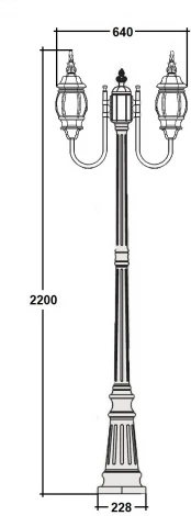 Наземный фонарь IP44 Oasis Light AMERICA S 83409SB 10 Gb (220V, фонарь)