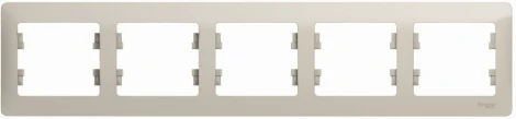 Рамка на 5 постов (молочный) Systeme Electric Glossa GSL000905