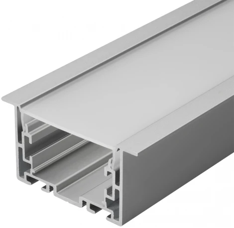 Профиль с экраном S2-LINIA69-F-2500 ANOD+OPAL (Алюминий) 021177 Arlight