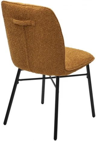 Стул COMO UF998-06 бронза, букле / черный каркас / Товарный знак DISAUR