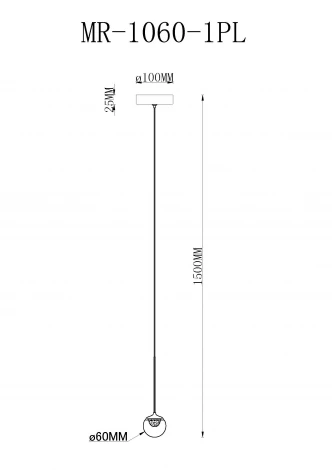 Подвесной светильник MyFar Kollins MR1060-1PL (LED, 220V)