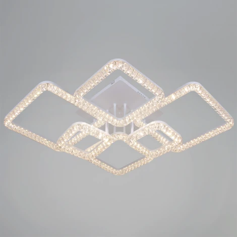 Потолочная люстра светодиодная на штанге с регулировкой цветовой температуры, яркости и ночным режимом Reluce 19848-0.3-06D WH