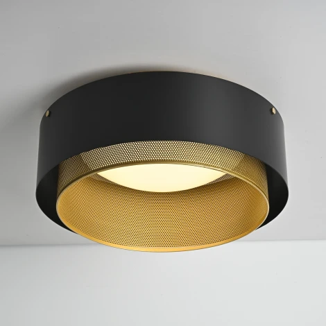 Потолочный светильник круглый Casing C 38 Черный Imperiumloft Casing-C01 (189556-26) (LED, 220V, пульт управления, круглые)