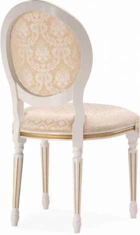 Стул деревянный Woodville Данте молочный / золотая патина арт.615202