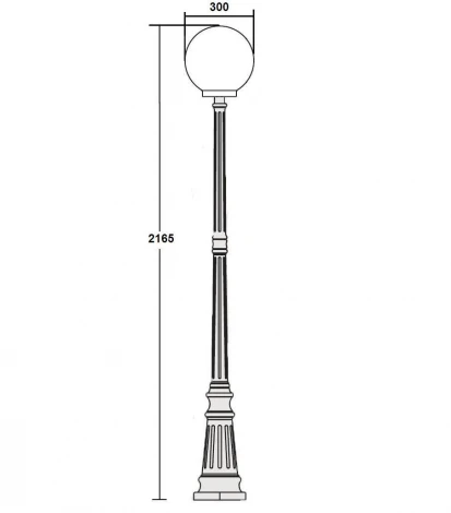 Наземный фонарь Oasis Light 88209L Bl (220V, шарики, IP44)