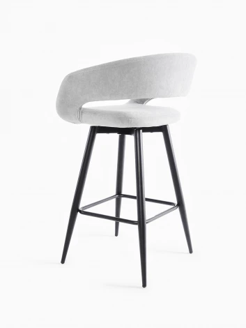 Стул барный МАМАДОМА Барни Р 700, Черный/Grey Lux b22