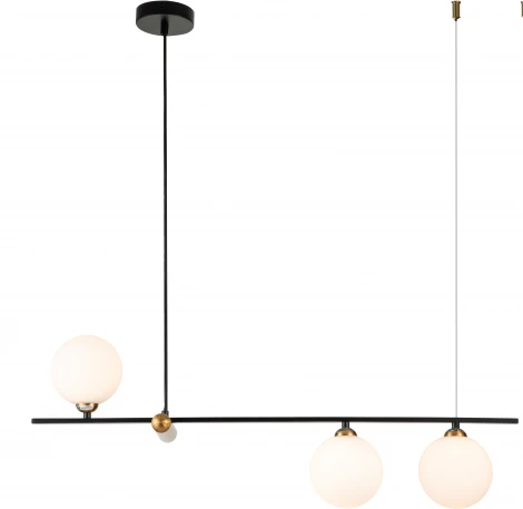 Люстра подвесная Opaco V000152 (11015/3P Black) (220V, на тросе, шар, асимметрия)