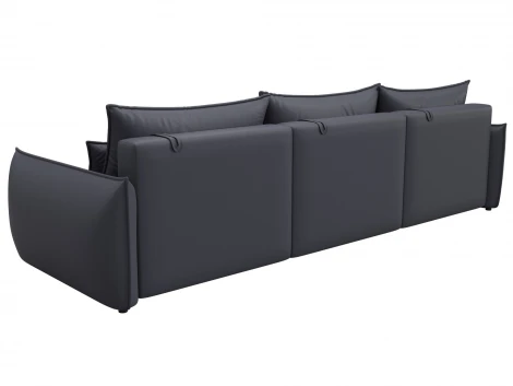 Диван прямой Лига-051 НПБ Лонг (ЛДСП,Брус,Фанера/Пластик/Экокожа/Серый) Лига Диванов 129885