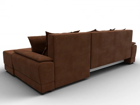 Диван угловой Лига-119 угол правый (ДСП,Брус,Фанера,ЛДС,Велюр/Терракотовый) Лига Диванов 137097