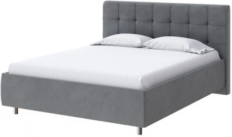 PROxSON Кровать Nety без основания (Ткань: Велюр Monopoly Британский серый (996)) 120x190