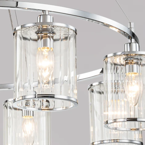 Подвесная люстра ILLUMICO IL1182-8P-79 CR (220V, на тросе)