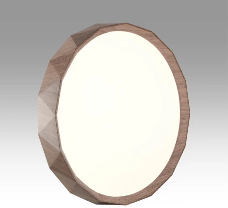 Настенно-потолочный светильник Sonex Zif Wood 7637/EL BASICA SN пластик/корич. под дер. LED 70Вт 3000-6000K D485 IP43 пульт ДУ (220V, круглые)