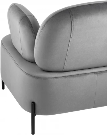Кресло Stool Group Кэнди с подлокотниками велюр серый УТ000035878