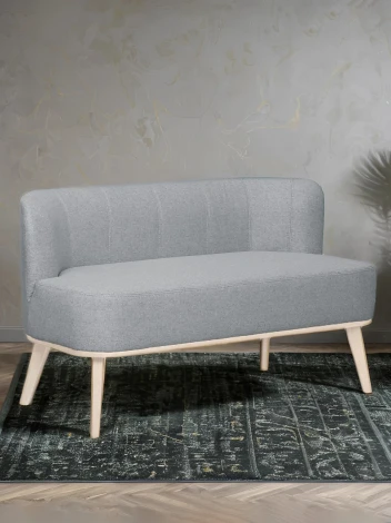 Диван Жирон ткань серый, каркас лак Mebelik 009295