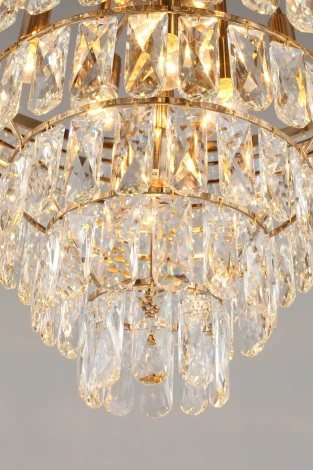 Подвесная люстра каскадная Aployt Gerta APL.725.13.13 (220V, хрусталь, на цепи)