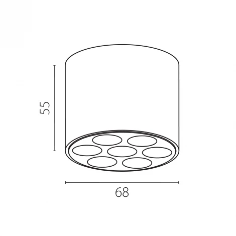 Светильник потолочный Lightstar Guarda 080642 6W 470LM 4000K черный/золото