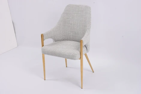 Стул обеденный Бергамо MC884-BG-2, 62х58х91 см, бежевый/глянцевое золото IST-CASA