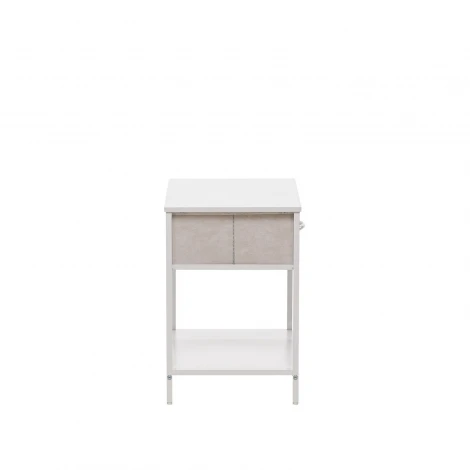 Комод Leset Линкс с ящиком и полкой (к/з), Каркас Белый, ящики Белые (Металл,Экокожа/Белый) арт.2500000198106