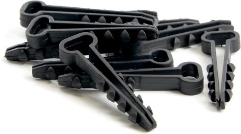 Дюбель-хомут для плоского кабеля (5-10мм) черный 10 шт. Stekker 39862