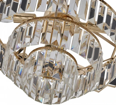 Подвесная люстра хрустальная на штанге Arte Milano Sorrento-5009 375009/4+2/300/480 GD (220V)