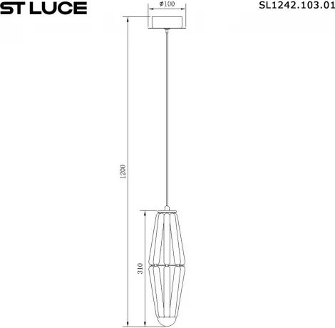 Подвесной светильник ST Luce Ciara SL1242.103.01 Хром/Дымчатый G9 1*5W (220V, на проводе)