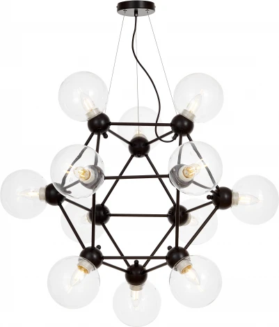 Подвесной светильник Lumina Deco Zodiak LDP 160N-12 BK+PR (220V, на тросе, шарики, молекулы)