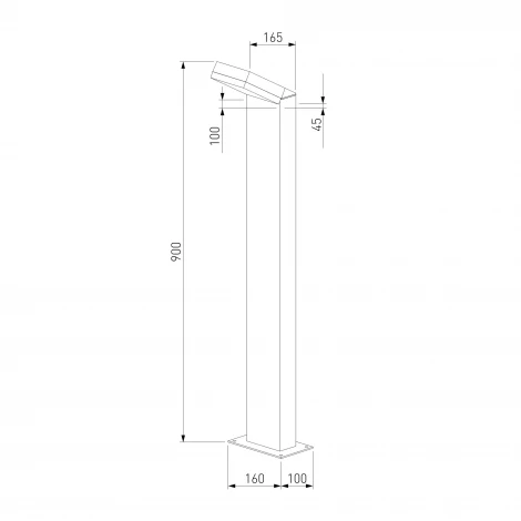 Наземный светильник светодиодный Elektrostandard Sensor 1542 TECHNO LED 3000K чёрный