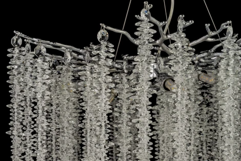 Подвесная люстра хрустальная Dio D`arte Tavenna Nickel Tavenna H 1.5.60.100 N (220V, на тросе)