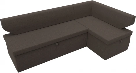 Диван кухонный угловой Омура правый угол (Коричневый/Рогожка) Лига Диванов арт.125896