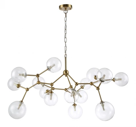 Подвесная люстра Crystal Lux MAXIMO SP15 BRONZE (220V, на цепи, шарики, молекулы)